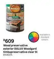 Leroy Merlin Dulux Woodgard Timbapreservative Clear Exterior Wood Preservative 81416374-5L offer