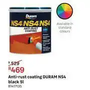 Leroy Merlin Duram NS4 Black Anti Rust Coating 81417135-5L offer