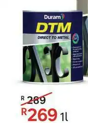 Leroy Merlin Duram DTM Smooth Black Metal Paint 81417184/81459481-1L offer