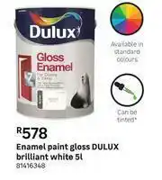 Leroy Merlin Dulux Brilliant White Gloss Enamel Paint 81416348-5L offer