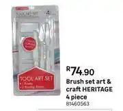 Leroy Merlin Heritage Art & Craft 4 Piece Brush Set 81460563 offer