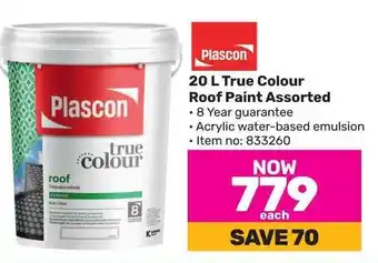 Game Plascon 20 L True Colour Roof Paint Assorted offer