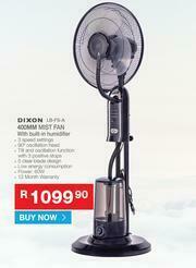 Cash Crusaders Dixon 400mm Mist Fan With Built In Humidifier LB-FS-A offer