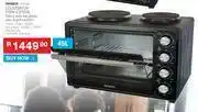 Cash Crusaders Amber 45L Countertop Oven & Stove With 2 Solid Hot Plates (Oven & Grill Function) KHT45 offer