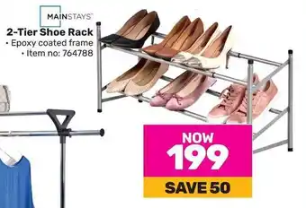 Game MAINSTAYS 2-Tier Shoe Rack offer