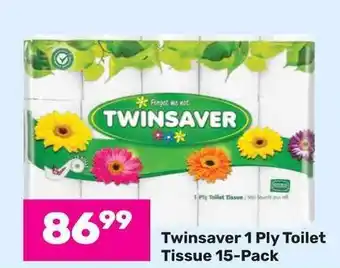 Game Twinsaver 1 Ply Toilet Tissue 15-Pack offer