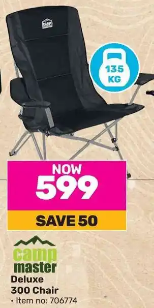 Game camp master Deluxe 300 Chair offer