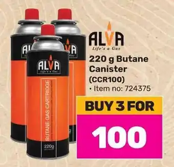 Game ALVA 220 g Butane Canister (CCR100) offer