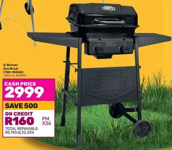 Game 2-Burner Gas Braai (720-1050A) offer