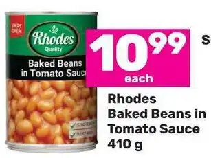 Game Rhodes Baked Beans in Tomato Sauce 410g offer