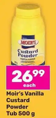 Game Moir's Vanilla Custard Powder Tub 500 g offer