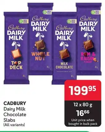 Makro CADBURY Dairy Milk Chocolate Slabs (All variants) offer