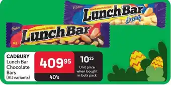 Makro CADBURY Lunch Bar Chocolate Bars (All variants) offer