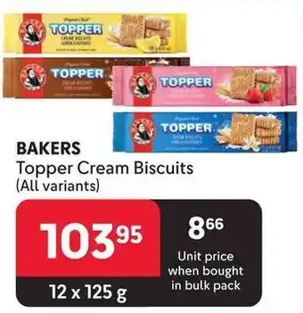 Makro BAKERS Topper Cream Biscuits (All variants) offer