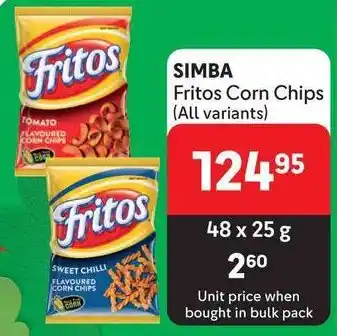 Makro SIMBA Fritos Corn Chips (All variants) offer