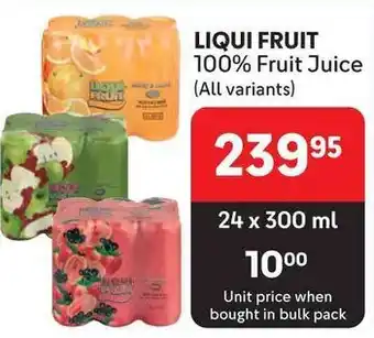 Makro LIQUI FRUIT 100% Fruit Juice (All variants) offer