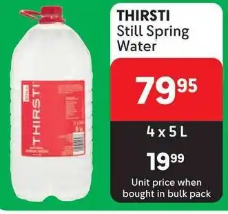 Makro THIRSTI Still Spring Water offer