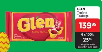 Makro GLEN Tagless Teabags offer