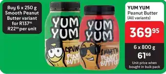 Makro YUM YUM Peanut Butter (All variants) offer