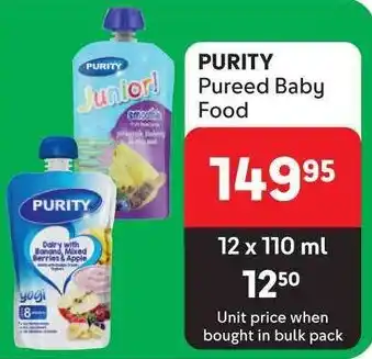 Makro PURITY Pureed Baby Food offer