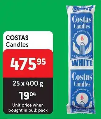 Makro COSTAS Candles offer