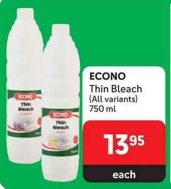 Makro ECONO Thin Bleach (All variants) 750 ml offer