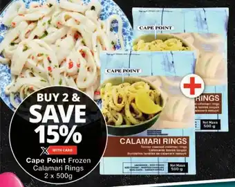 Checkers Cape Point Frozen Calamari Rings 2 x 500g offer