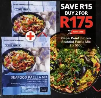 Checkers Cape Point Frozen Seafood Paella Mix 2x500g offer