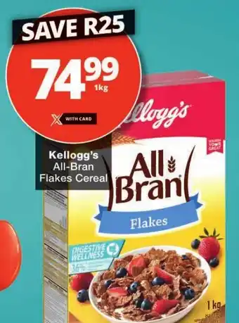 Checkers Kellogg's All-Bran Flakes Cereal offer