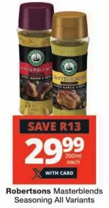Checkers Robertsons Masterblends Seasoning All Variants offer