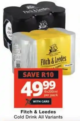 Checkers Fitch & Leedes Cold Drink All Variants offer