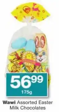 Checkers Wawi Assorted Easter Milk Chocolates offer