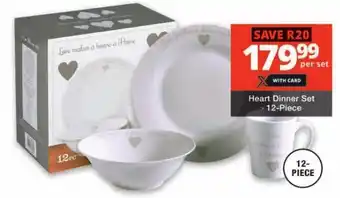 Checkers Heart Dinner Set 12-Piece offer