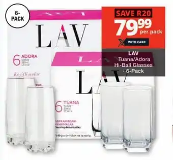 Checkers LAV Tuana/Adora Hi-Ball Glasses offer