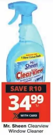 Checkers Mr. Sheen Clearview Window Cleaner offer