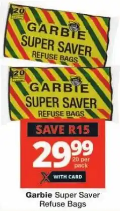 Checkers Garbie Super Saver Refuse Bags offer