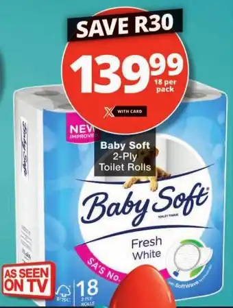 Checkers Baby Soft 2-Ply Toilet Rolls offer