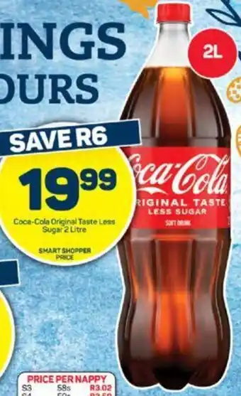 Pick n Pay Coca-Cola Original Taste Less Sugar 2 Litre offer