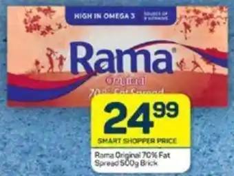 Pick n Pay Rama Original 70% Fat Spread 500g Brick offer