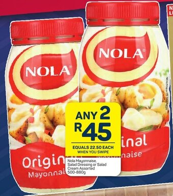 Nola Mayonnaise, Salad Dressing or Salad Cream Assorted 500-880g