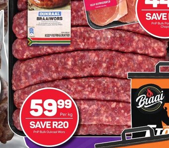 Pick n Pay PnP Bulk Oukraal Wors per kg offer
