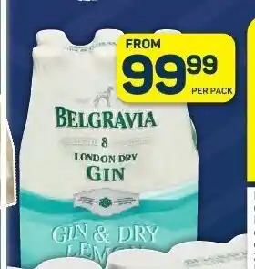 Pick n Pay Belgravia Gin Cooler Assorted 6 x 275ml NRB or 6 x 440ml Cans  per pack offer