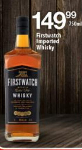 Shoprite Liquor Firstwatch Imported Whisky 750ml offer