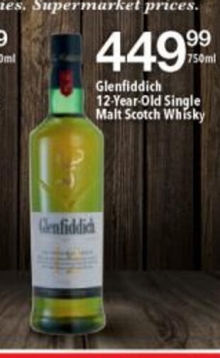 Shoprite Liquor Glenfiddich 12-Year-Old Single Malt Scotch Whisky 750ml offer