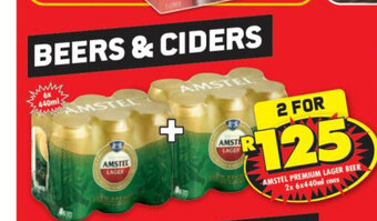 Shoprite Liquor Amstel Premium Lager Beer 2 x 6x440ml Cans offer