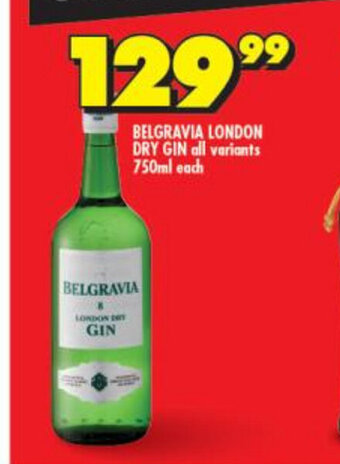 Shoprite Liquor Belgravia London Dry Gin All Variants 750ml each offer