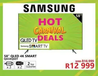 Samsung - 58" QLED 4K Smart QA58Q60T