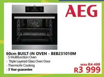 Tafelberg Furnishers AEG - 60cm Built-In Oven - BEB231010M offer