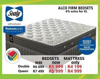 Tafelberg Furnishers Sealy Alco Firm Bedsets Queen offer