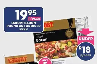 Econo Foods Eskort Bacon Round Cut or Diced 200g offer